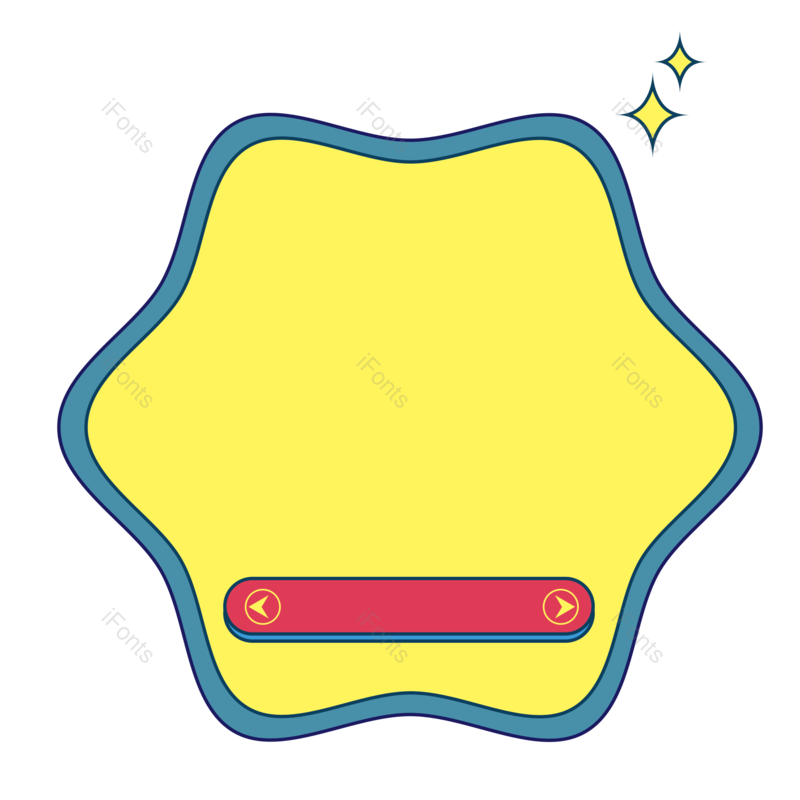 边框图片,卡通元素,对话框PNG,简约免抠素材